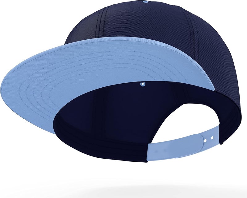 Daxton Store Classic Blank Snapback Flat Bill Visor Hat Cap One Size Adjustable Back - Image 2